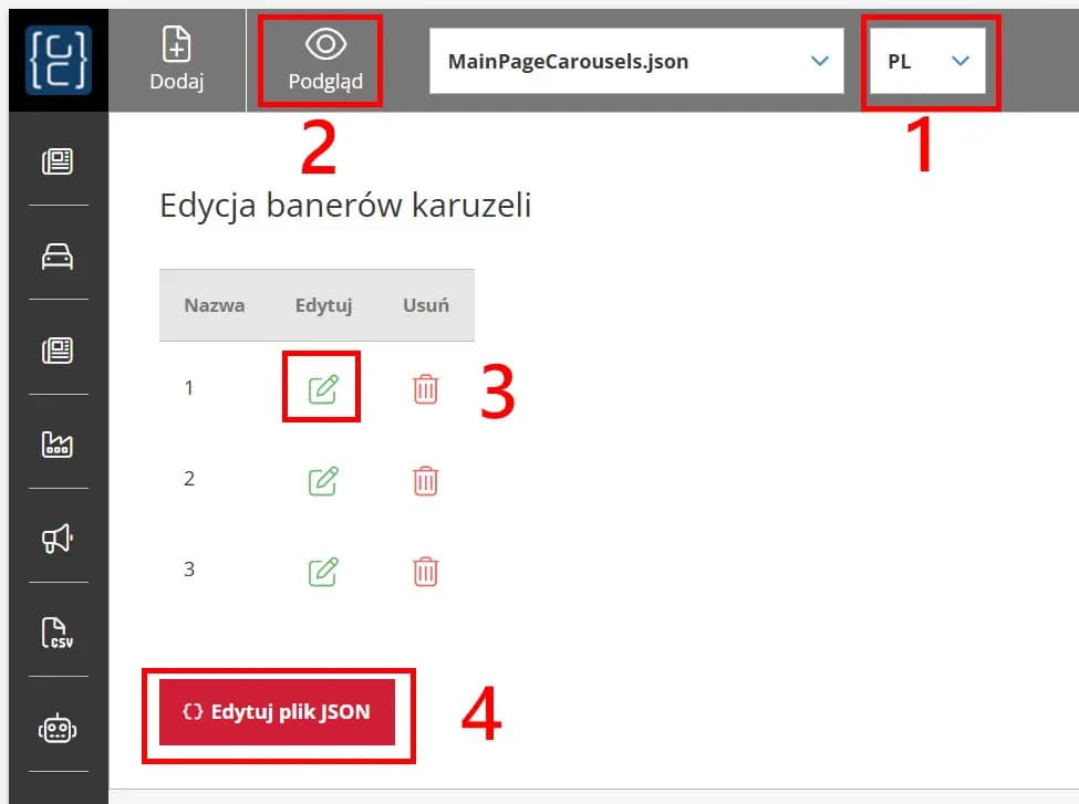 Zarządzanie banerami