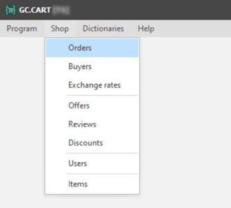 Orders list