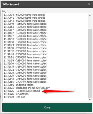 Import/export progress 2