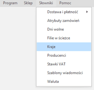 Słownik Kraje