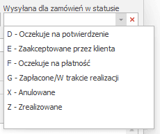 Statusy zamówień