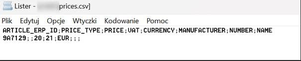 Example prices.csv content
