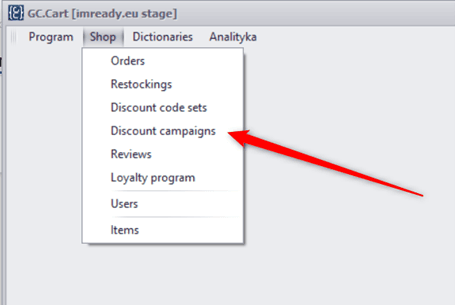 Discount campaigns list