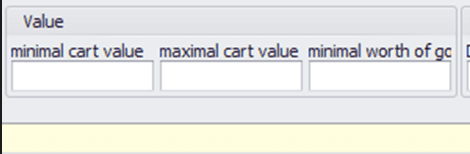 Cart value and priorities
