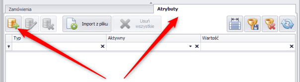 Zakładka Atrybuty