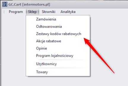 Zestawy kodów rabatowych