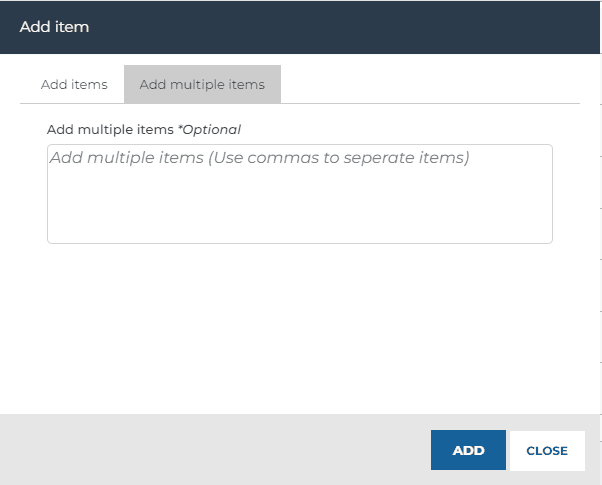 Add multiple items