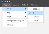 Wybór obszaru