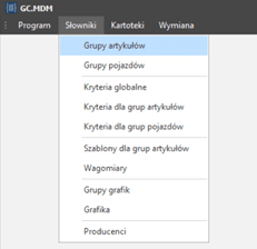Słownik grup artykułów