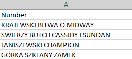 Filtrowanie wielu pozycji