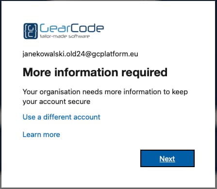 Ekran dodatkowych informacji